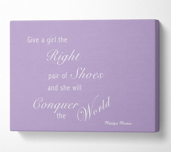 Girls Room Quote The Right Pair Of Shoes Marilyn Monroe Lilac