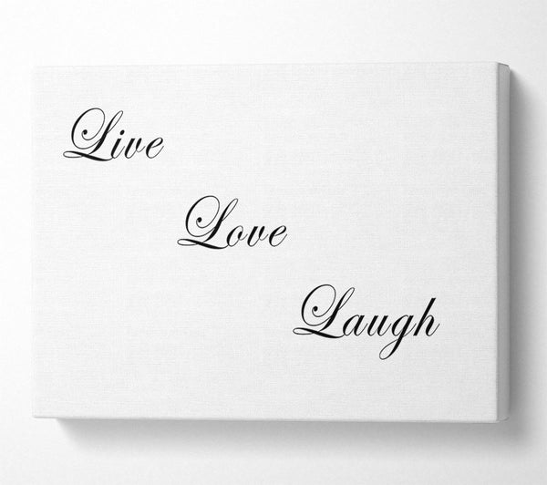 Love Quote Live Love Laugh White