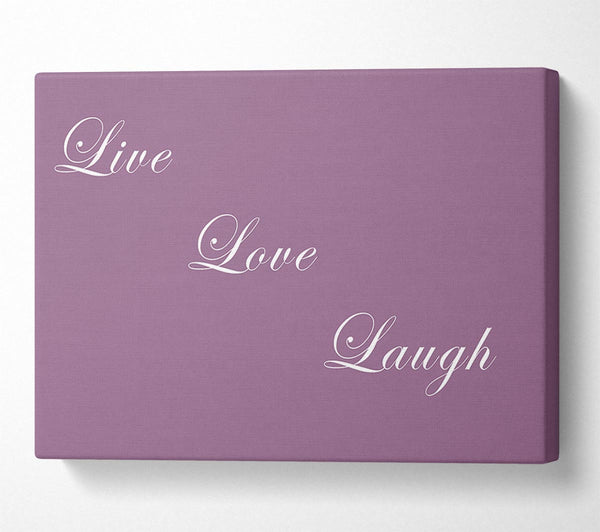 Love Quote Live Love Laugh Dusty Pink