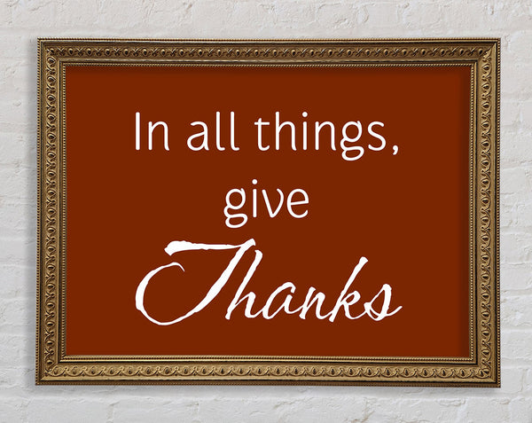 Home Quote In All Things Give Thanks