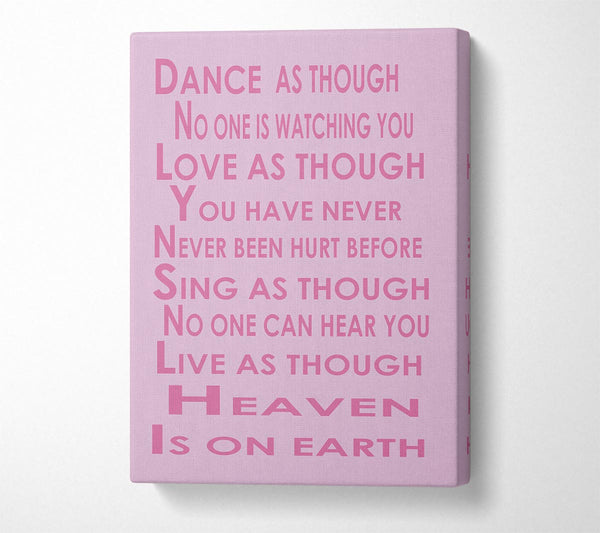 Home Quote Heaven Is On Earth Pink