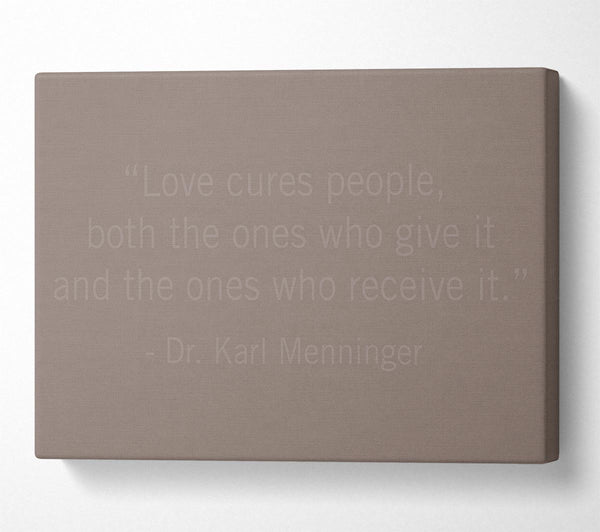 Dr Karl Menninger Love Cures People Beige