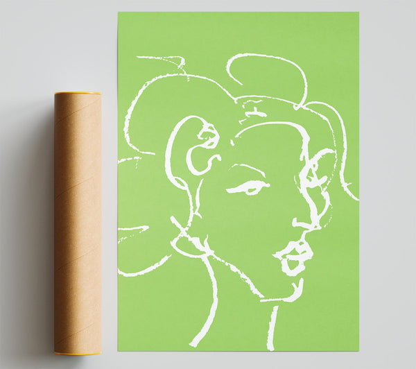 Pretty Lady Sketch Lime Green