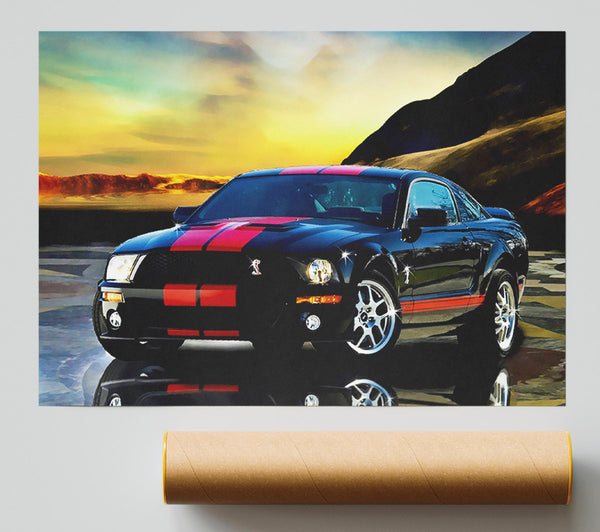 Shelby Mustang Red Stripes