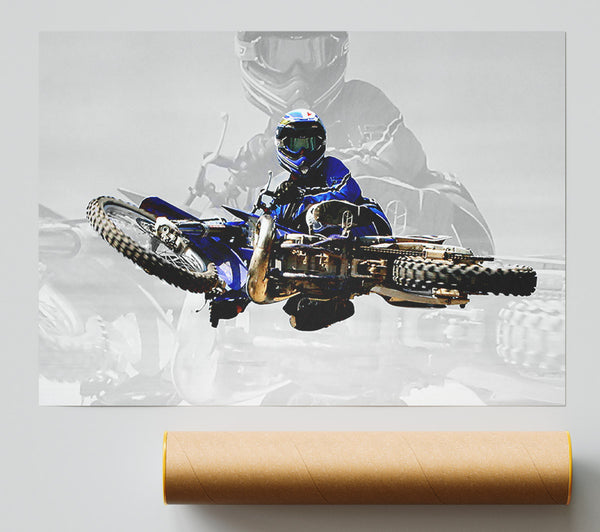 Motorcross Free Styler From Above