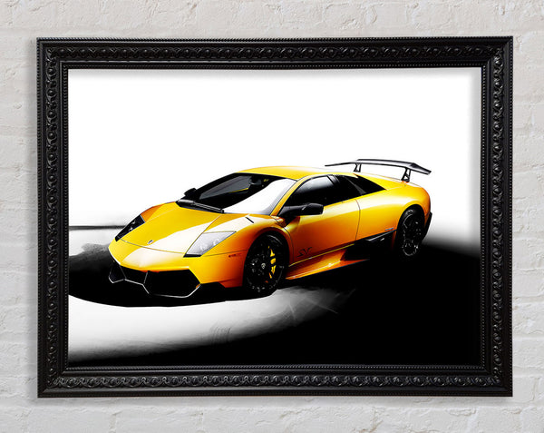 Lamborghini Side Profile Yellow