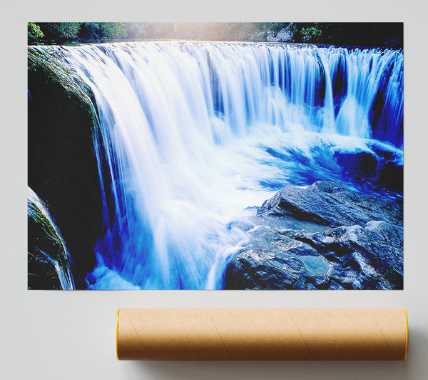 Rainbow Over Waterfall