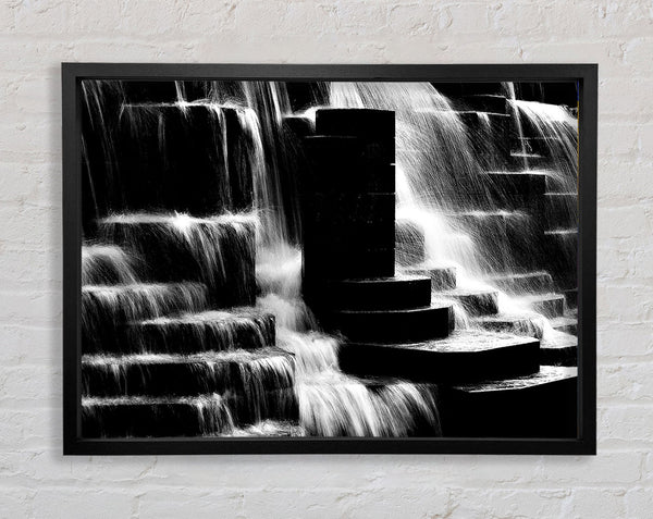 Waterfall B n W