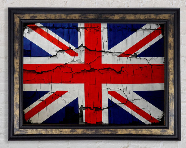 United Kingdom Flag Cracked