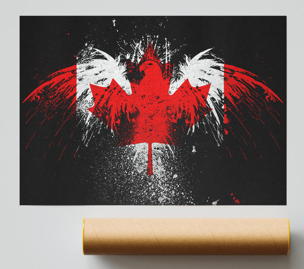 Canadian Eagle Flag