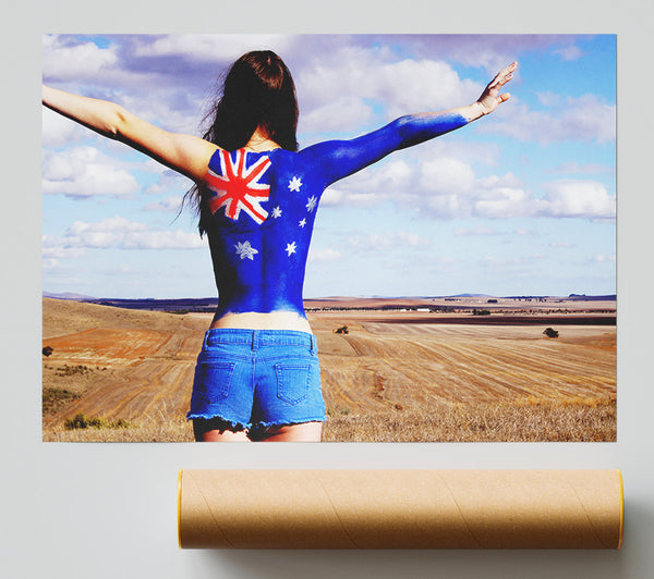 Australian Flag Woman