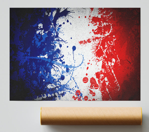 French Flag Grunge