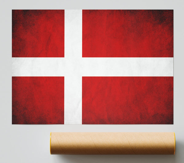 Denmark Flag Grunge