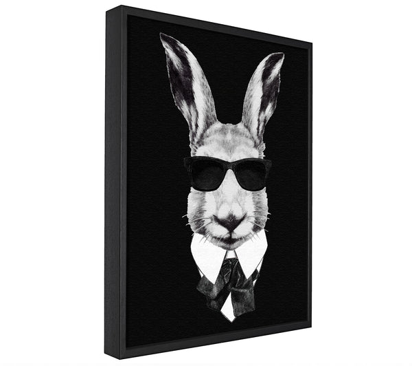 A picture of a Mafia Rabbit framed canvas print sold by Wallart-Direct.co.uk