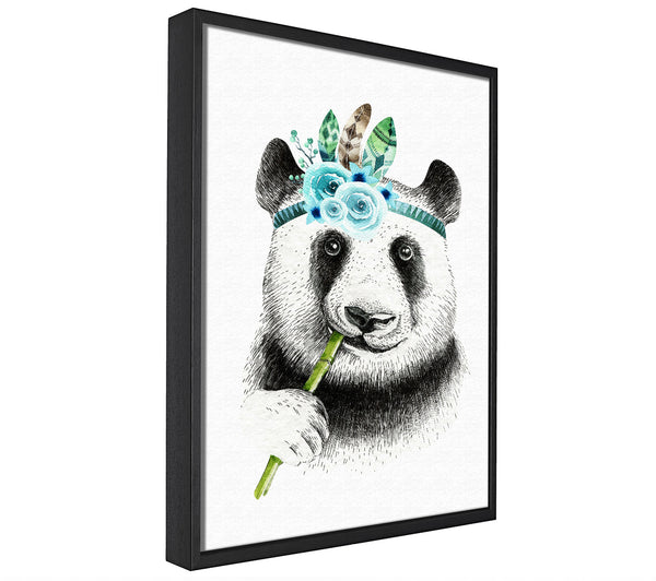 A picture of a Panda Bamboo framed canvas print sold by Wallart-Direct.co.uk