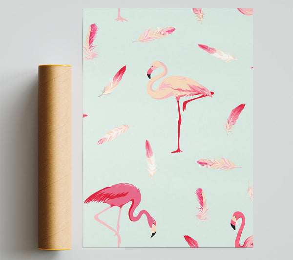 Pink Flamingo Feathers