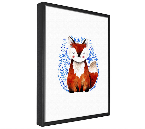 A picture of a Sleeping Fox framed canvas print sold by Wallart-Direct.co.uk