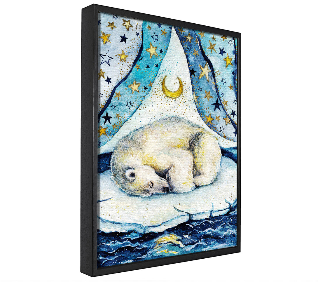 A picture of a Polar Bear Dream framed canvas print sold by Wallart-Direct.co.uk