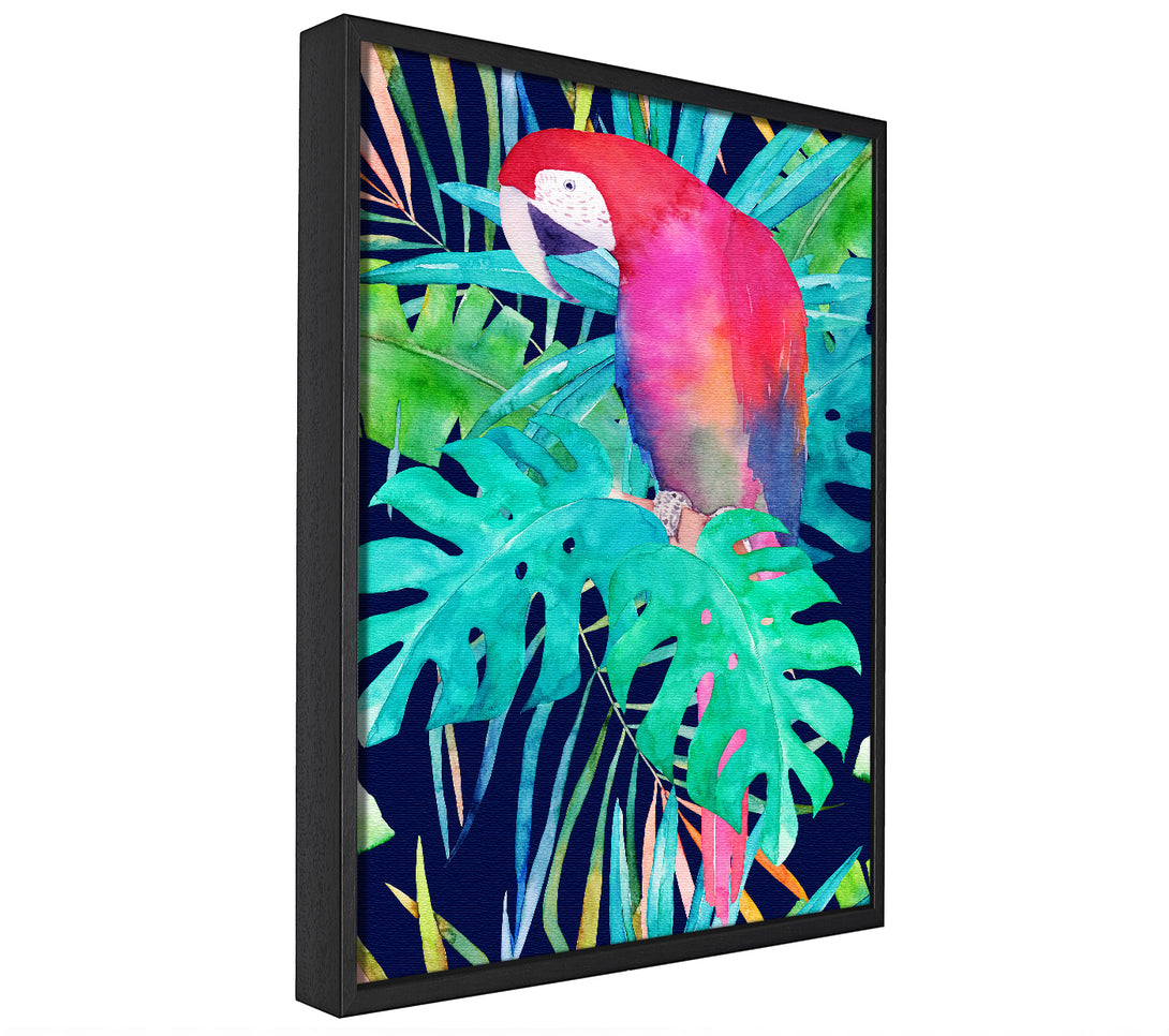 A picture of a Parrot Jungle framed canvas print sold by Wallart-Direct.co.uk