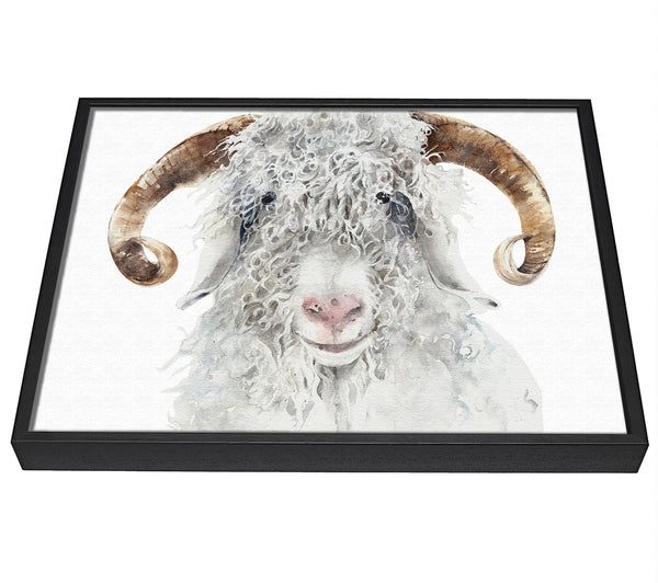 A picture of a Sheep Beauty framed canvas print sold by Wallart-Direct.co.uk