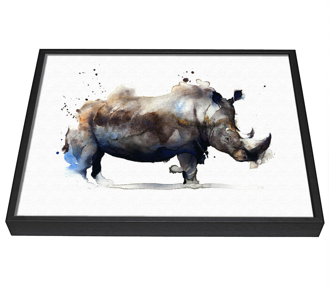 A picture of a Rhino Charge framed canvas print sold by Wallart-Direct.co.uk