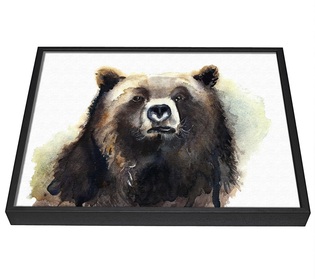 A picture of a Grumpy Bear framed canvas print sold by Wallart-Direct.co.uk