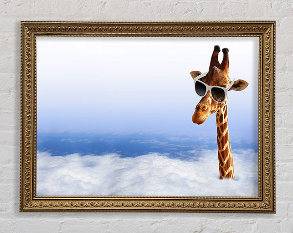 Giraffe Head In The Clouds