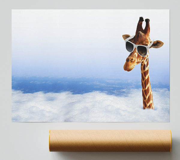 Giraffe Head In The Clouds