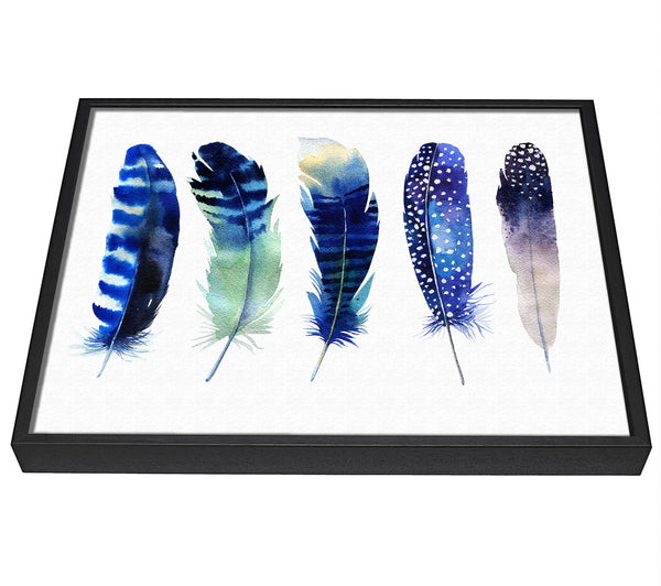 A picture of a Night Feathers framed canvas print sold by Wallart-Direct.co.uk