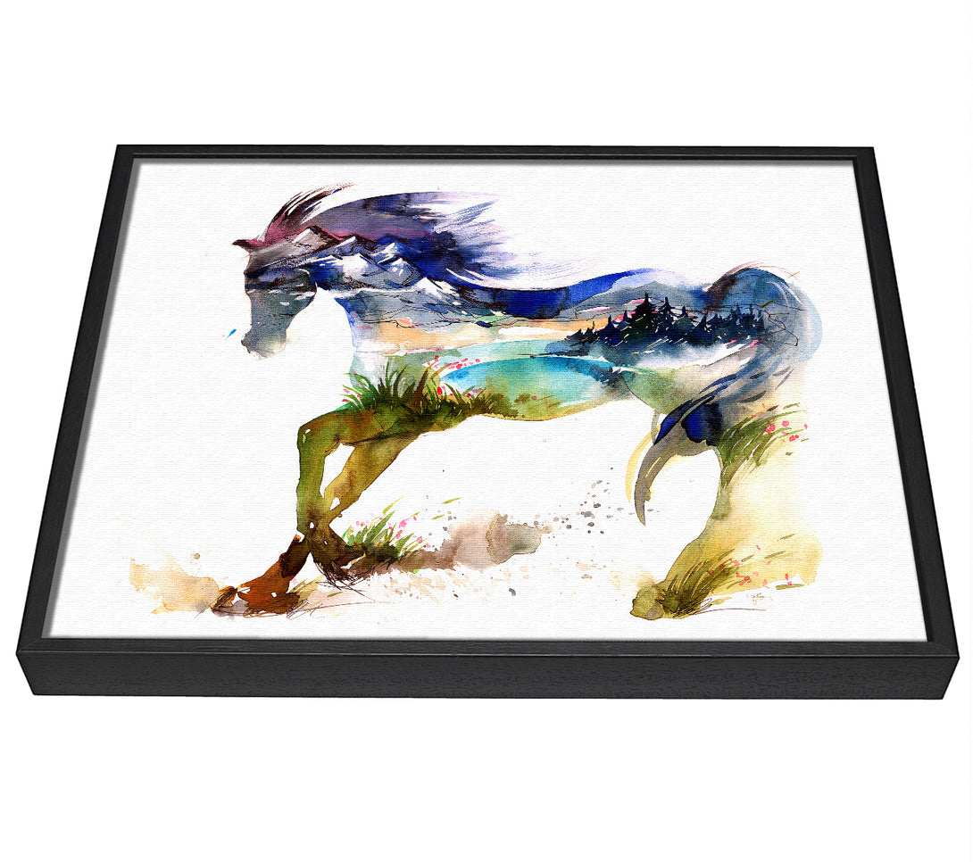 A picture of a Horse Dreams framed canvas print sold by Wallart-Direct.co.uk