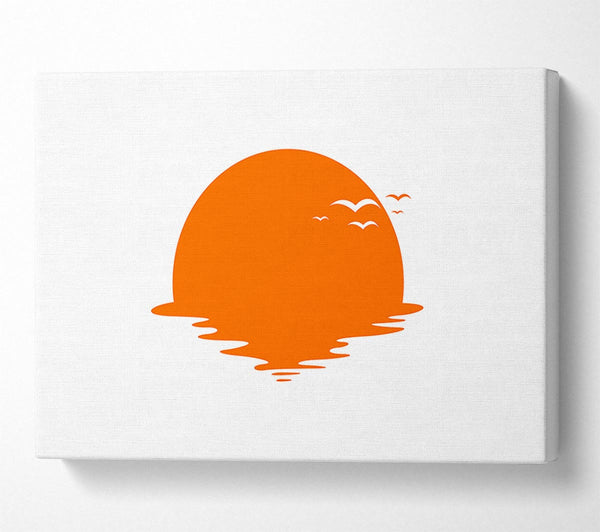 Birds In The Orange Sun