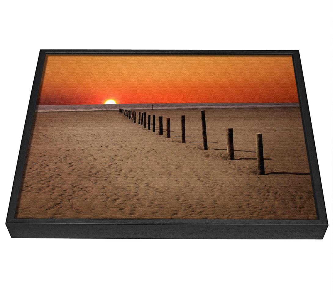 A picture of a Sunset Walk framed canvas print sold by Wallart-Direct.co.uk