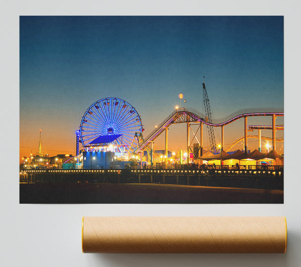 Santa Monica Pier At Dusk