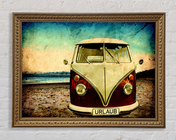 Beach VW Camper Van