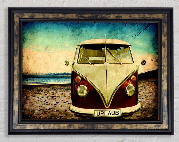 Beach VW Camper Van