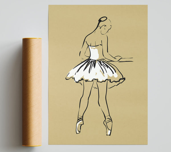 Beige White Ballerina 2