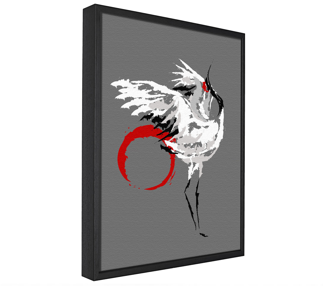 A picture of a Japanese Crane 2 framed canvas print sold by Wallart-Direct.co.uk