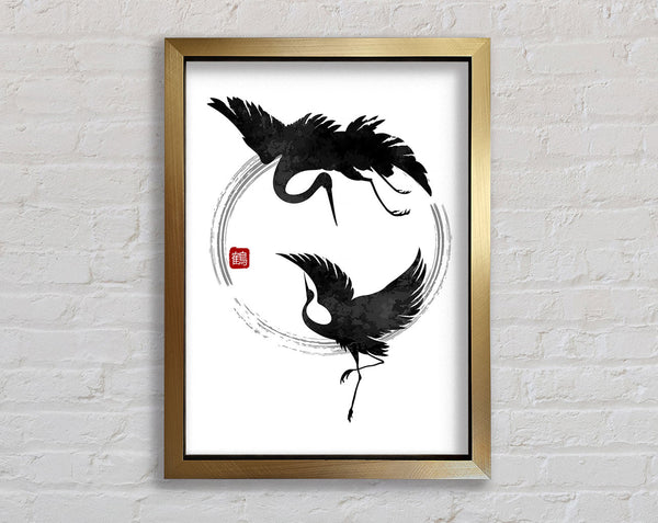 Japanese Cranes In The Circle Of Life