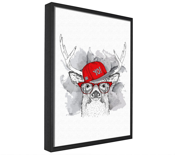 A picture of a Sid The StagA framed canvas print sold by Wallart-Direct.co.uk