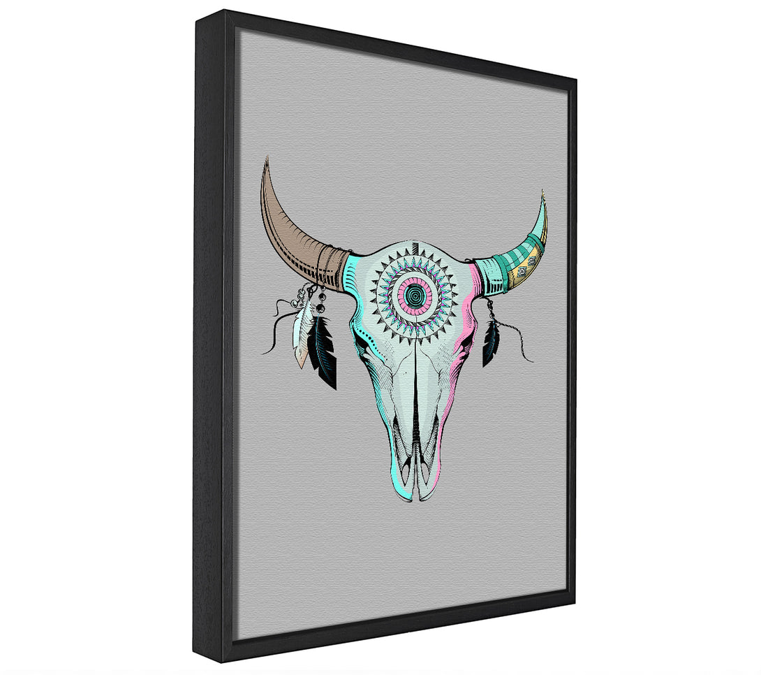 A picture of a Red Indian Goats Head framed canvas print sold by Wallart-Direct.co.uk