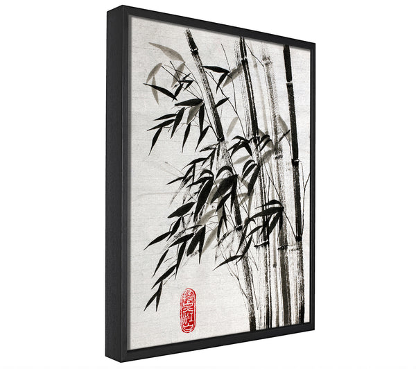 A picture of a Chinese Bamboo 2 framed canvas print sold by Wallart-Direct.co.uk