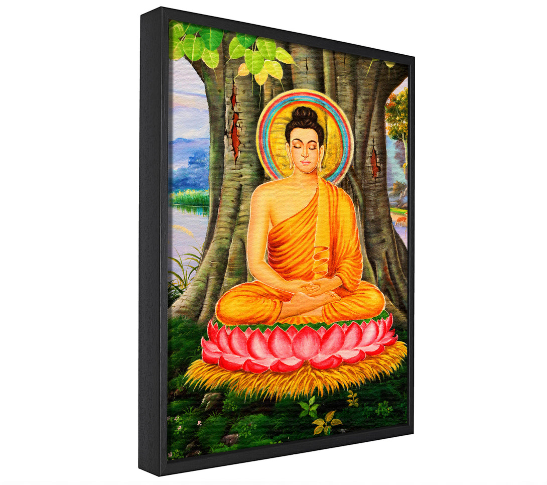 A picture of a Buddha 3 framed canvas print sold by Wallart-Direct.co.uk