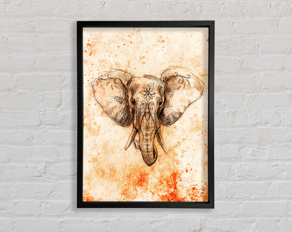 Stunning Indian Elephant Drawing