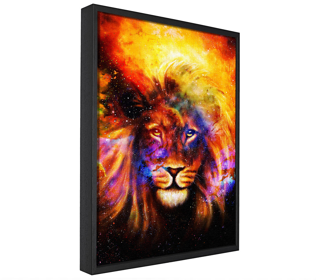 A picture of a Lion Of The Skies framed canvas print sold by Wallart-Direct.co.uk