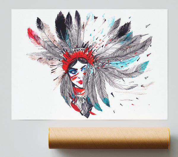 Red Indian Head Dress