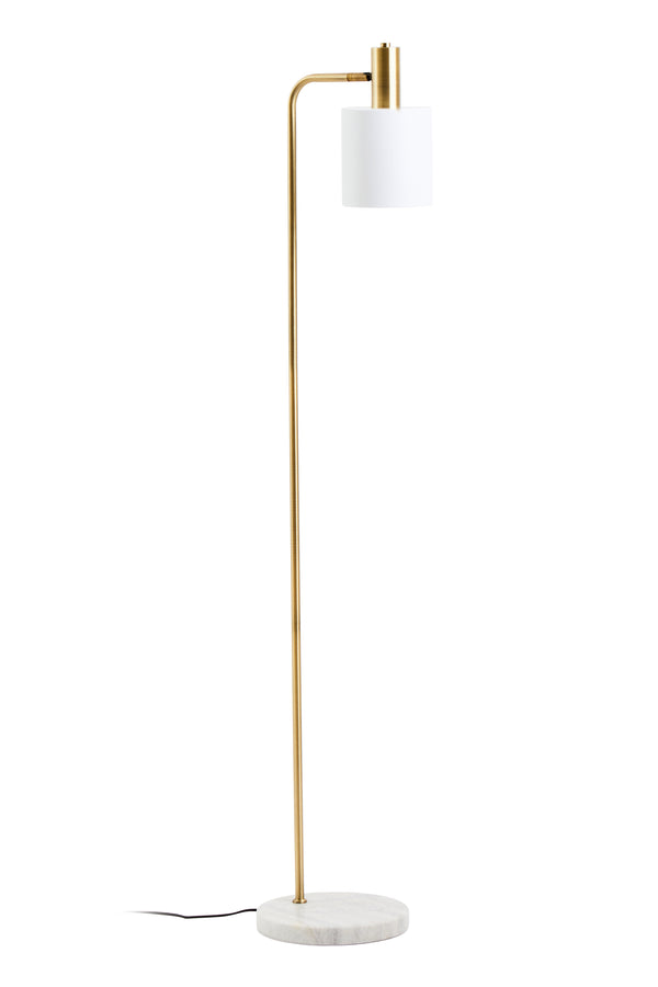 Newton White and Gold Floor Lamp