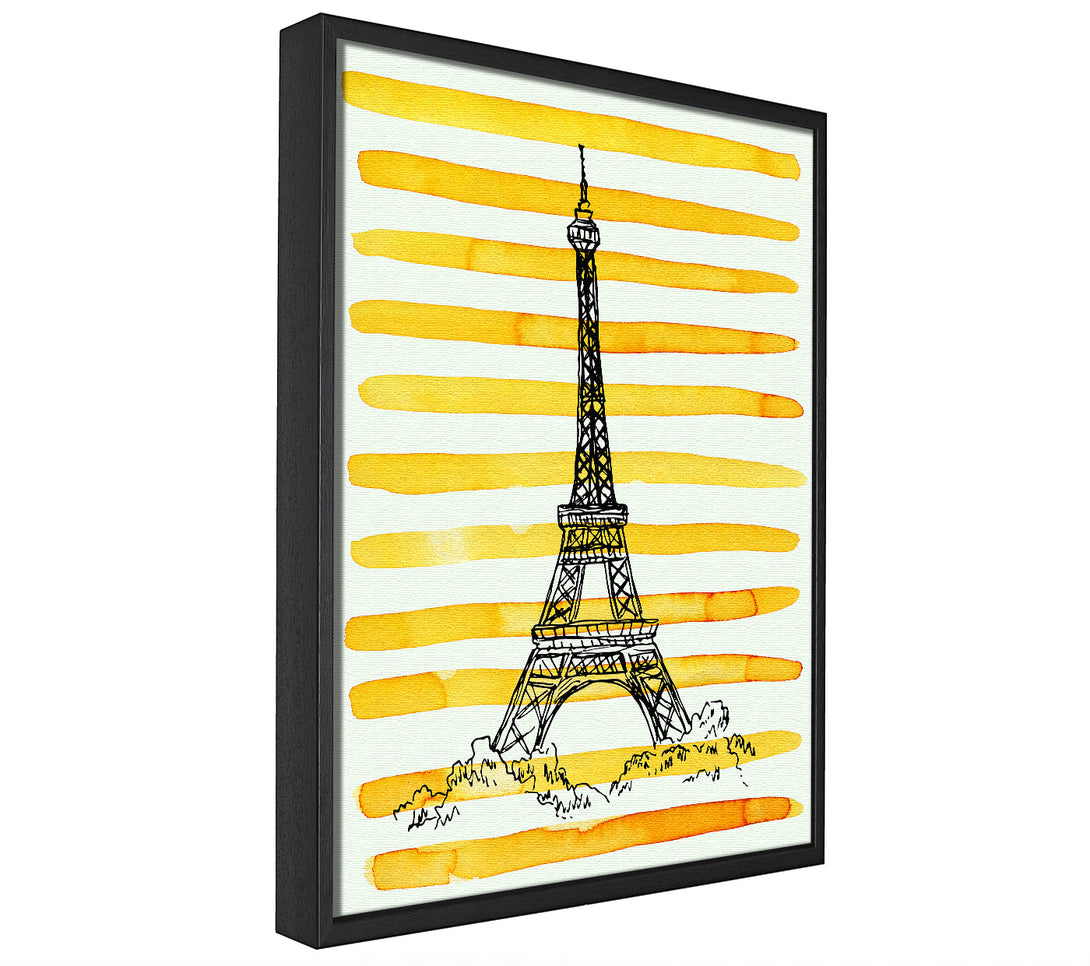 A picture of a Paris The Capital Of Style framed canvas print sold by Wallart-Direct.co.uk