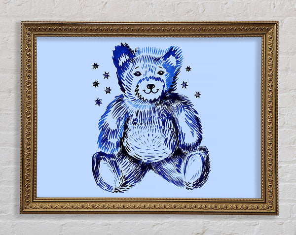 Blue Teddy Bear Stars