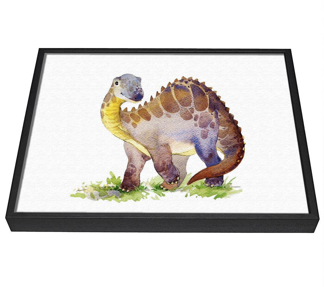 A picture of a Smiling Dino framed canvas print sold by Wallart-Direct.co.uk