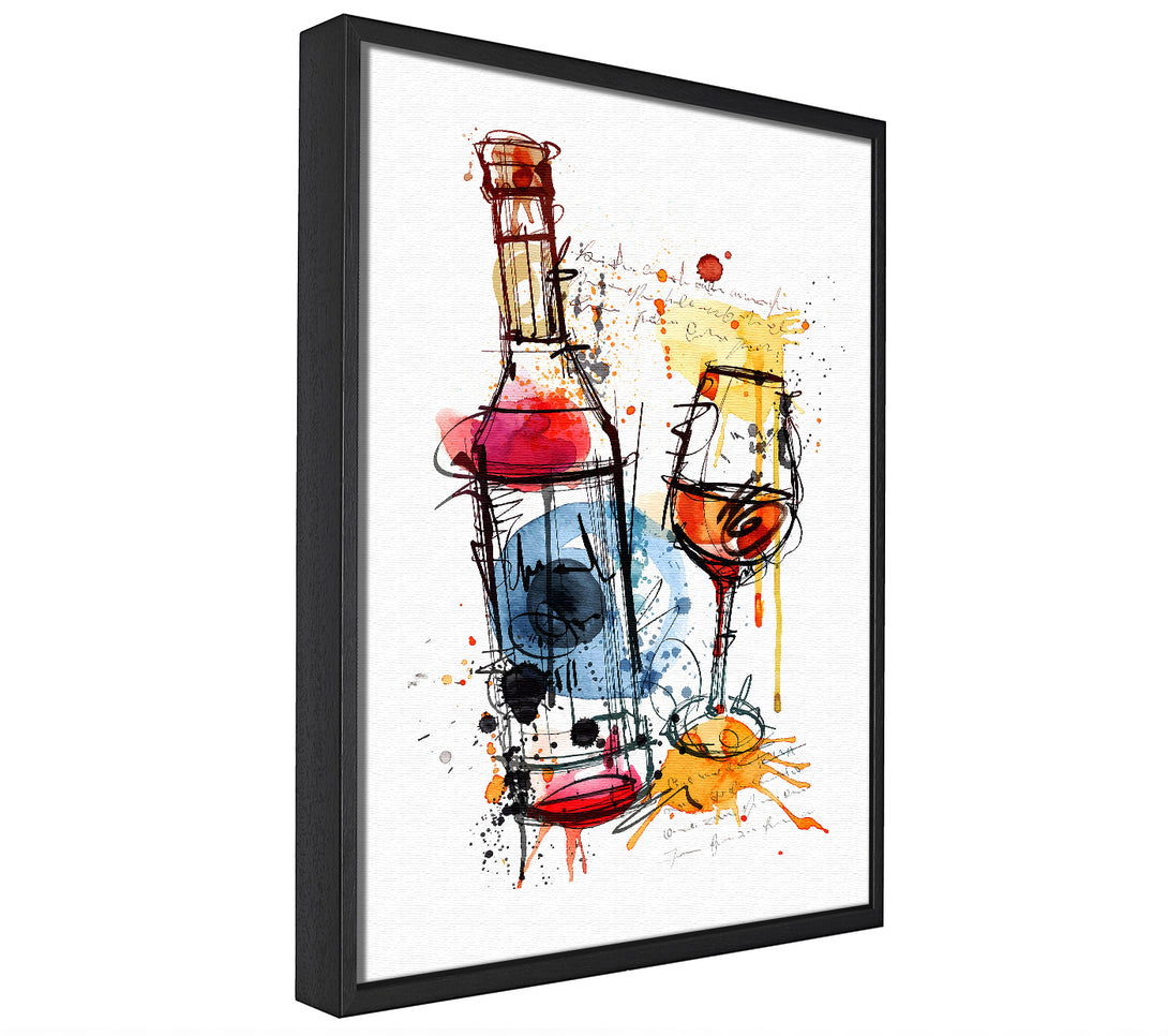 A picture of a Wine Party framed canvas print sold by Wallart-Direct.co.uk